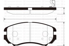 SP1202SNS_[581012HA10] колодки дисковые п Hyundai Elantra 1.6 для SKODA FABIA I Combi (6Y5) 1.4 16V 2006-2007, код двигателя BUD, V см3 1390, кВт 59, л.с. 80, бензин, Sangsin brake SP1202