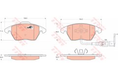 Колодки передние OCTAVIA (1Z_), FABIA II, VW PASSAT (36_, 3C_, 357) GDB1550 для SKODA FABIA III универсал (NJ5) 1.2 TSI 2014-, код двигателя CJZC, V см3 1197, кВт 66, л.с. 90, бензин, TRW/Lucas GDB1550