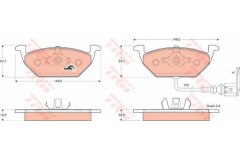 Колодки передние OCTAVIA (1U_, 1Z_), VW GOLF IV-VI, JETTA III-IV GDB1386 для SKODA OCTAVIA I (1U2) 1.9 TDI 2002-2004, код двигателя ASZ, V см3 1896, кВт 96, л.с. 130, Дизель, TRW/Lucas GDB1386