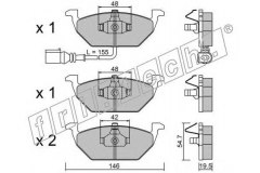 Комплект тормозных колодок, дисковый тормоз для SKODA FABIA I седан (6Y3) 1.4 TDI 2005-2007, код двигателя BNM, V см3 1422, кВт 51, л.с. 70, Дизель, fri.tech. 2202