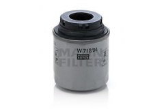 Фильтр масляный W712 для SKODA FABIA II (542) 1.4 TSI RS 2010-2014, код двигателя CAVE,CTHE, V см3 1390, кВт 132, л.с. 180, бензин, MANN-FILTER W71294